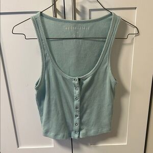 Aeropostale Light Blue Ribbed Tank Top